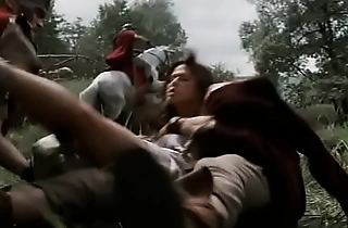 Rhona Mitra compelled wits Roman bulldoze plus sold into bondage in Spartacus (2004)