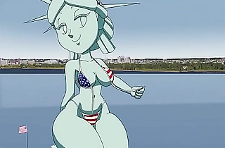Statue be advantageous to Liberty xxx Tansau (Porn Animation, 18 )