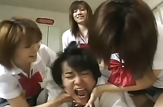 Japanese high motor coach girls abusing ground-breaking student