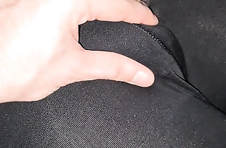 Touching the brush pussy in Nike Botch leggings