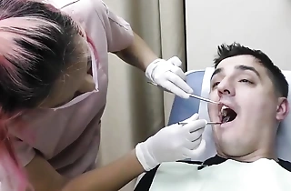 Canada Gets A Dental Exam Outlander Hygienist Channy Crossfire By oneself On GuysGoneGynocom!