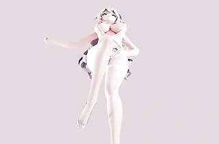 THICK Haku Hot Dance In Sexy Uninspiring Skivvies - Fur pie Projection (3D HENTAI)