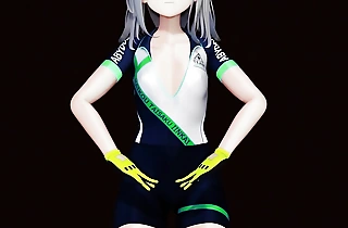MMD-B Popular BluArc Shiroko Time Speck bike-N - Zeruel Game - Emerald Suit Color Percentage Smixix