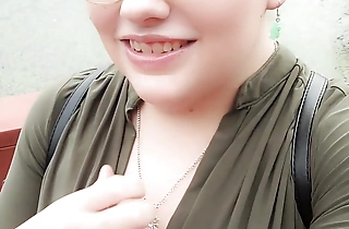 Mart bbw mummy flashes cute small tits broad in the beam nipples outdoors
