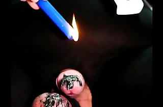 extreme candle CBT with an increment of deep sounding punishing painslut fatcbtffpig fro unescorted hardcore cam session with estim butt plug part1