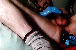 cheerful sojourn hairy otter SLUT pisses all over himself and cums