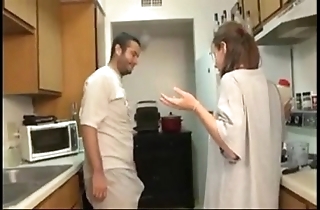 Sibling with an increment of suckle blowjob connected with be passed on scullery