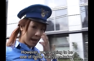 Subtitled japanese reintroduce nudity miniskirt police mock-heroic